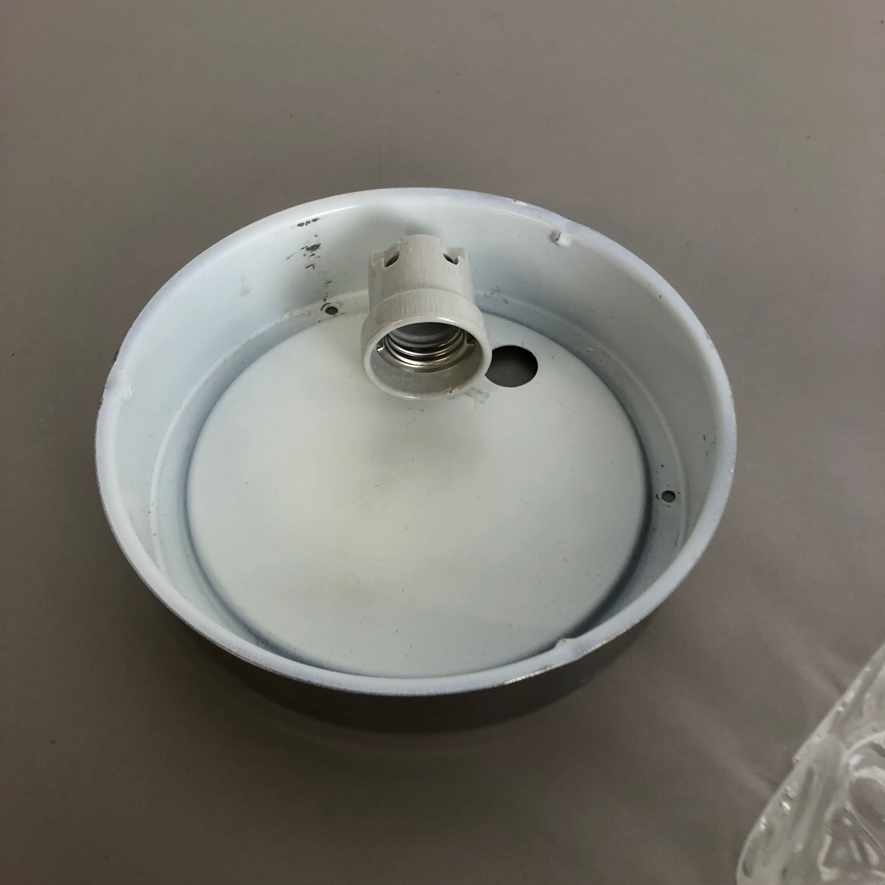 Modernist Floral Glass Wall Light Sconce Made by Hillebrand, Germany, 1970s