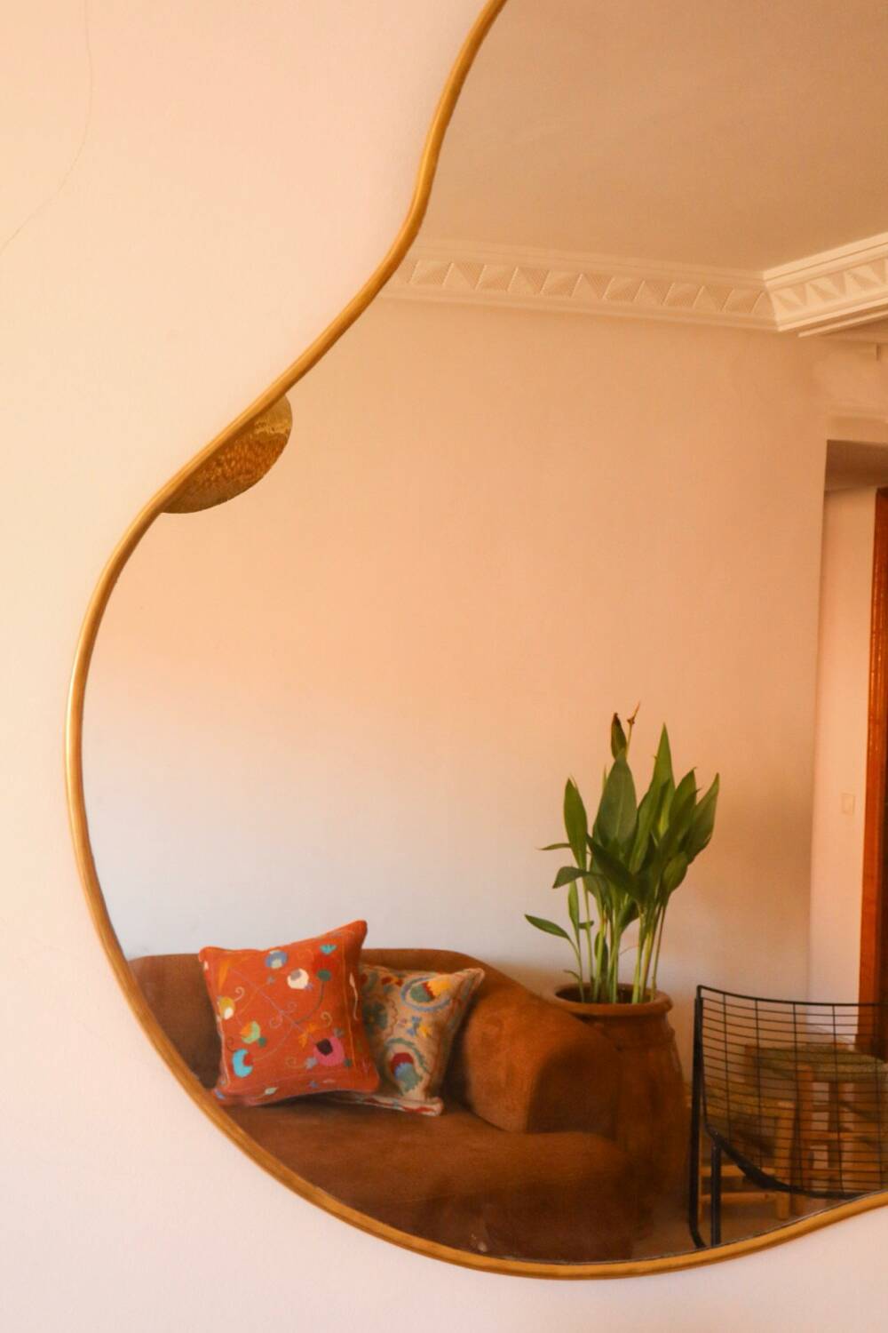 Abstract Organic Brass Mirror