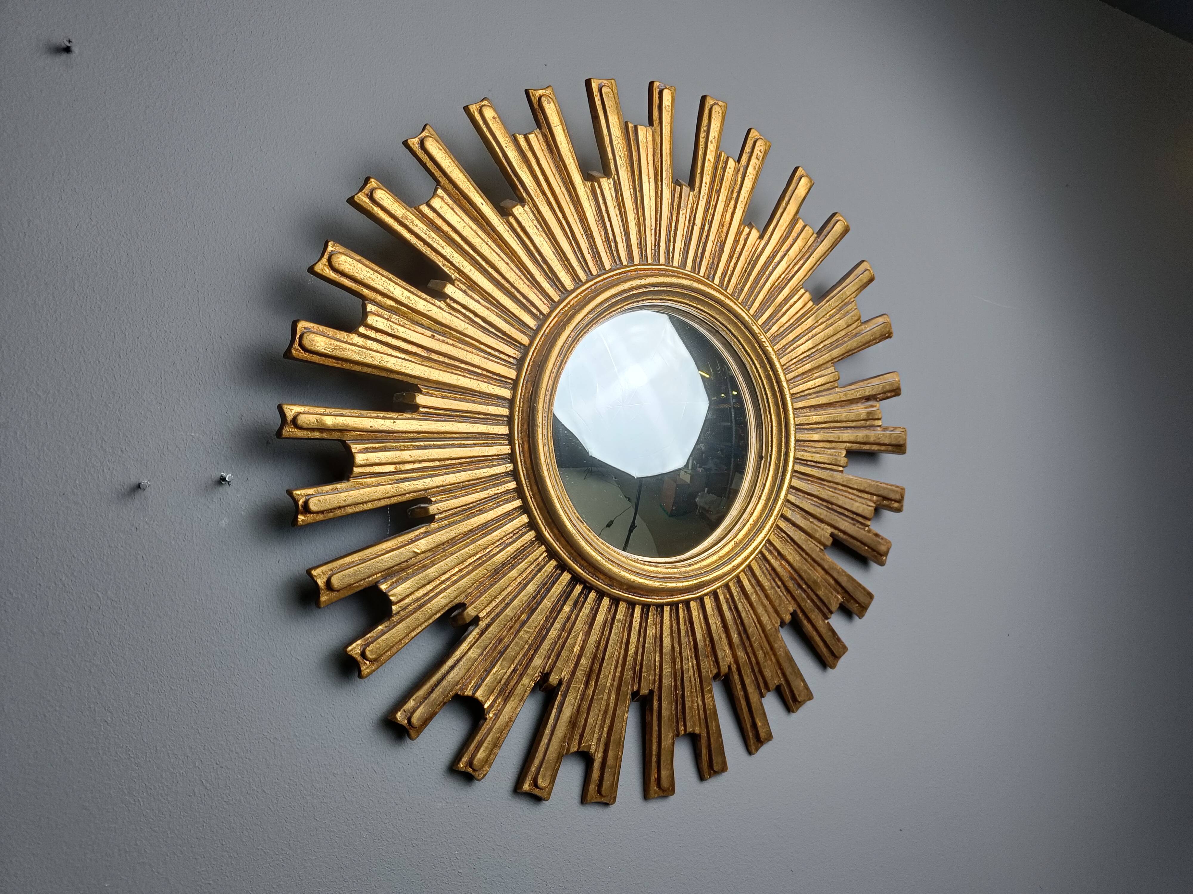 Vintage sunburst mirror, 1960s