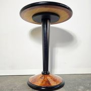 Side table in walnut and ebony wood in Art Deco style