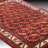 Turkmen Kizil-ayak Bukhara Rug: 2.65 X 1.85 - Handmade