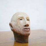 Terracotta head sculpture