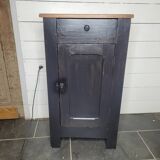 Jam jar in satin black patinated oak