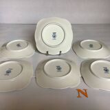 Six petites assiettes à fleurs Raynaud Limoges
