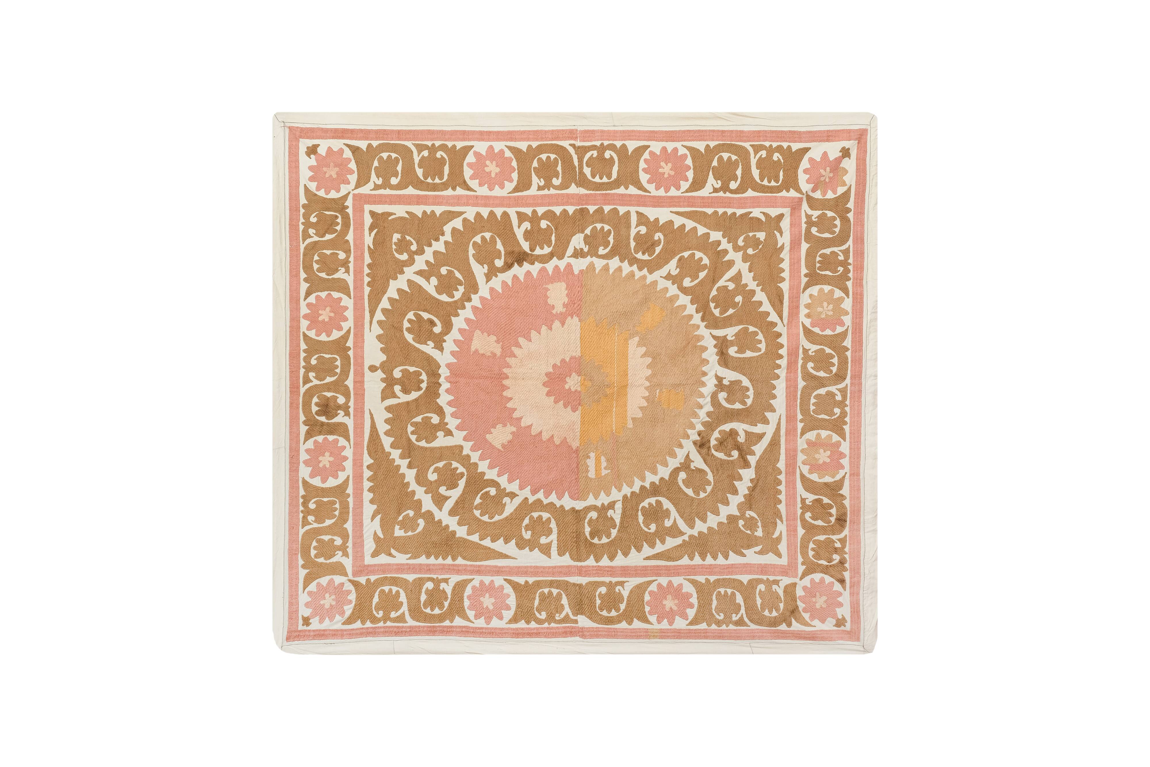 Hand knotted rug, vintage Turkish rug 145x160 cm