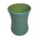 Old green blue decoration ceramic vase signed vintage