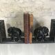 Serre-Livres éléphants en bois noirci vers 1930