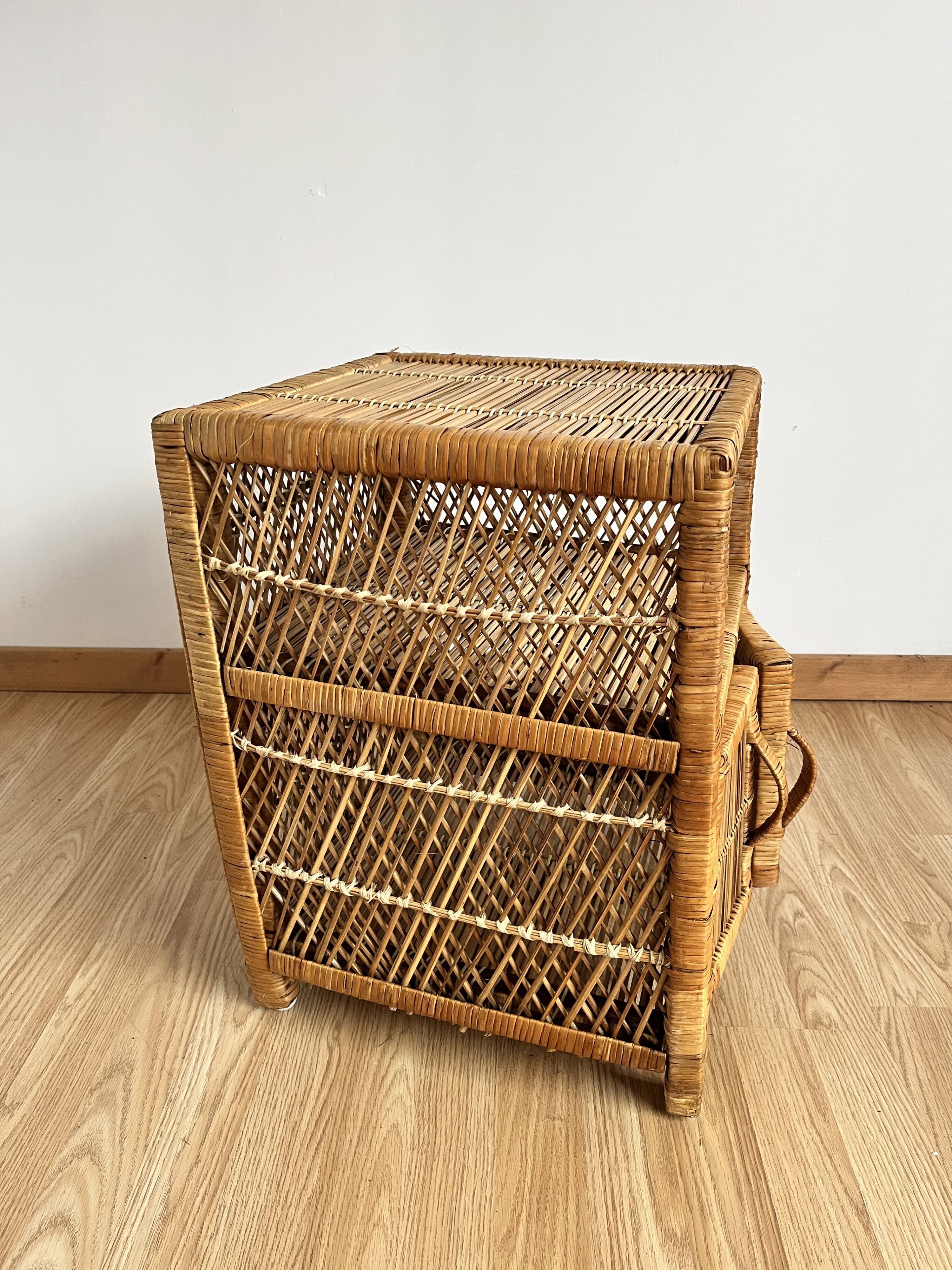 Rattan bedside cabinet