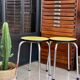 Pair of yellow Formica stools