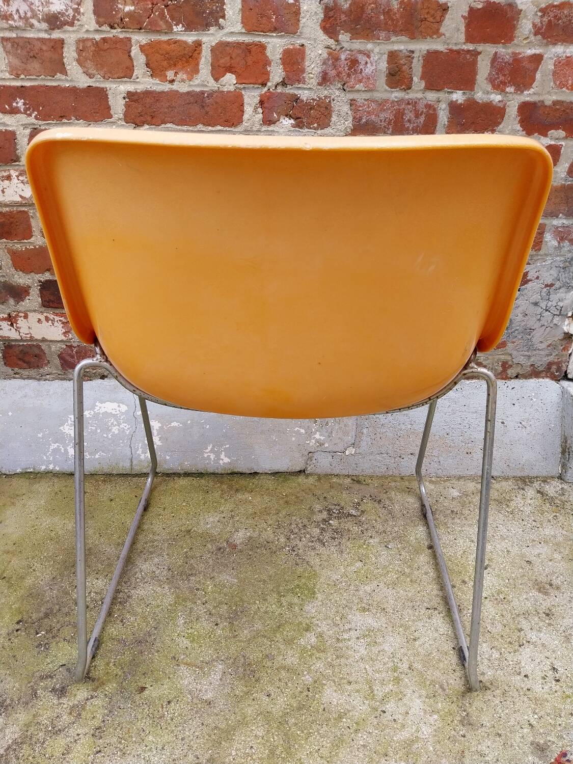 Paire de chaises traineaux Orange