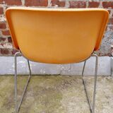 Paire de chaises traineaux Orange