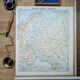 Printed in 1900, map of Russia, Sweden and Norway.