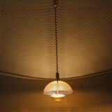 1970s Brass Pendant Light by WKR Leuchten