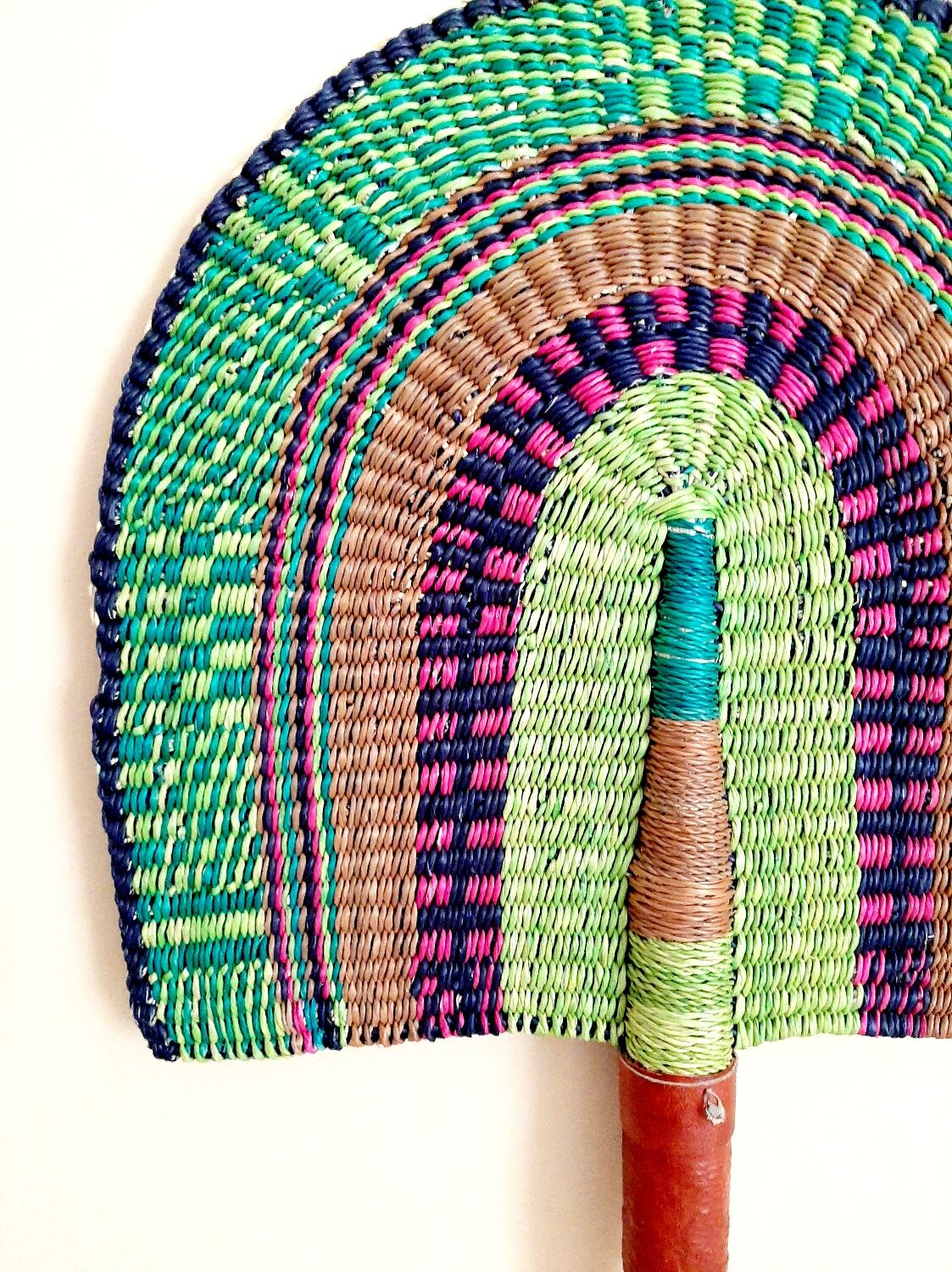 Multicolored African Bolga fan