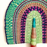 Multicolored African Bolga fan
