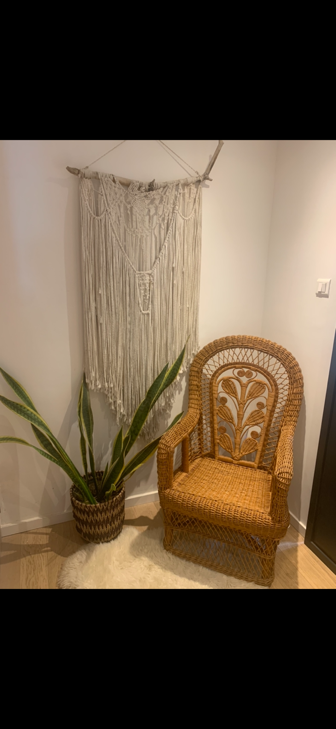 Vintage rattan armchair