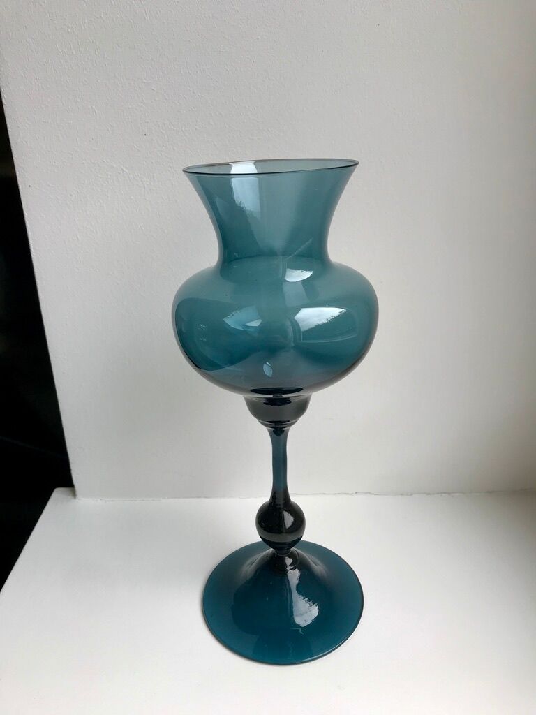 Design vase in smoked glass 70s