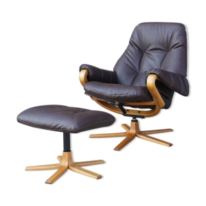 Fauteuil & Ottoman scandinave Suède