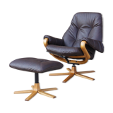 Relaxation armchair & Ottoman Scandinavian design Sweden 1960s