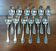 Set of 12 silver-plated metal soup spoons
