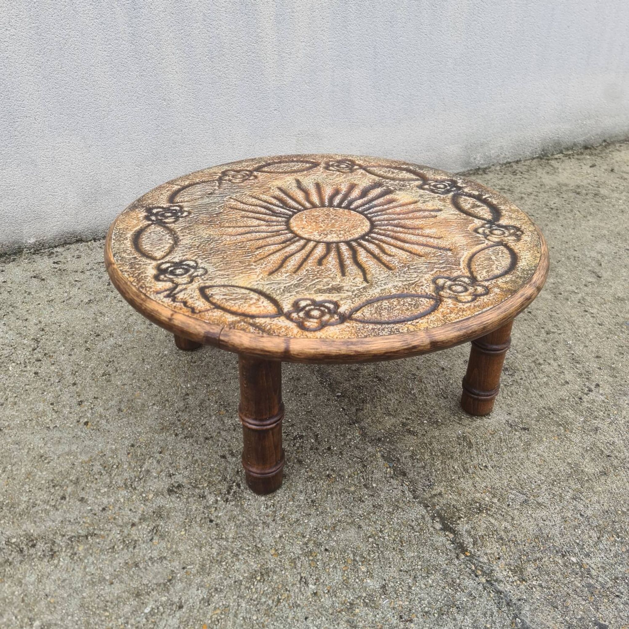 Table basse Céramique Vallauris François Chaty 1960