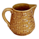 Pichet Digoin Sarreguemines woven basket effect caramel vintage