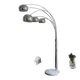 Lampadaire vintage 5 branches style Space âge chrome socle en marbre