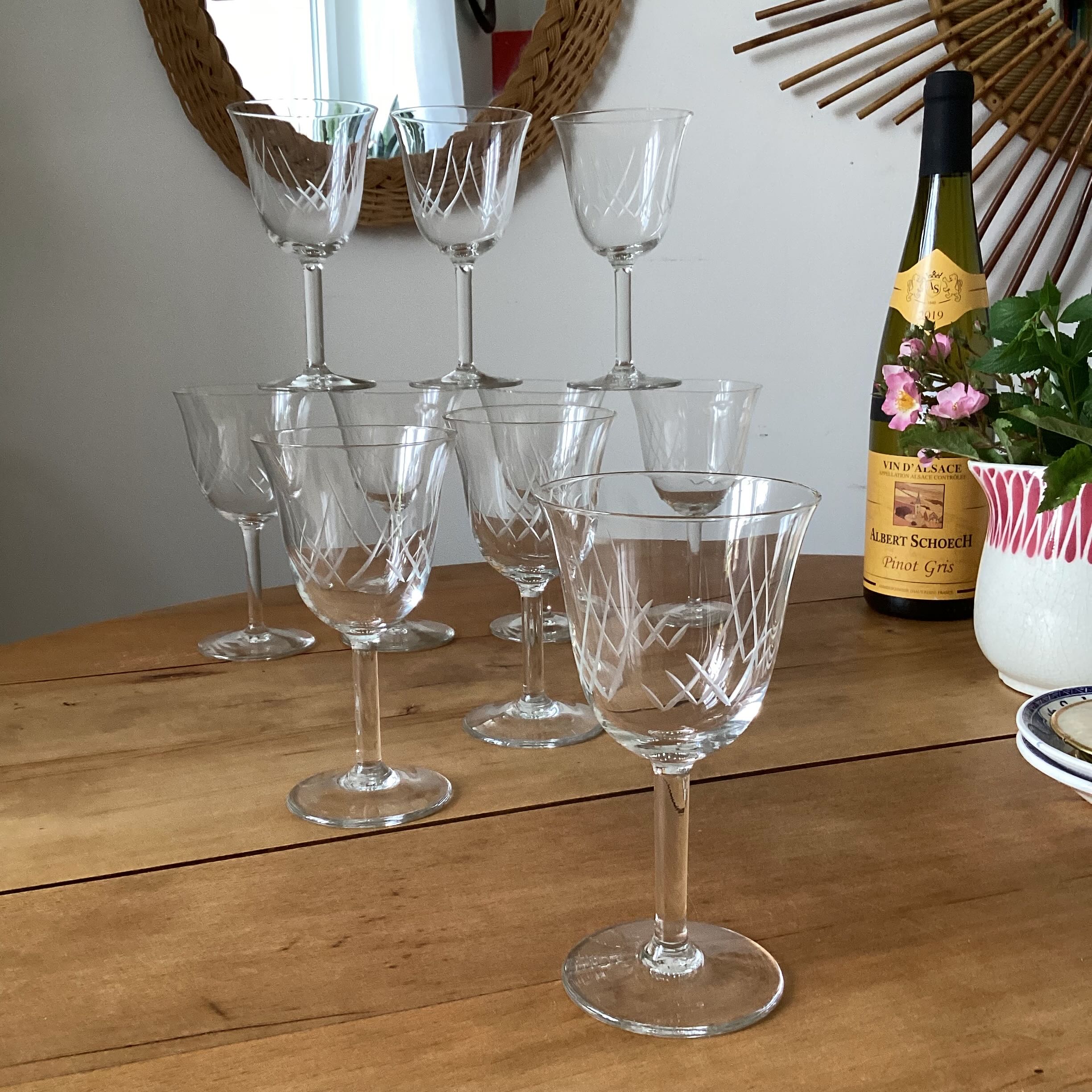 10 wine glasses 50s