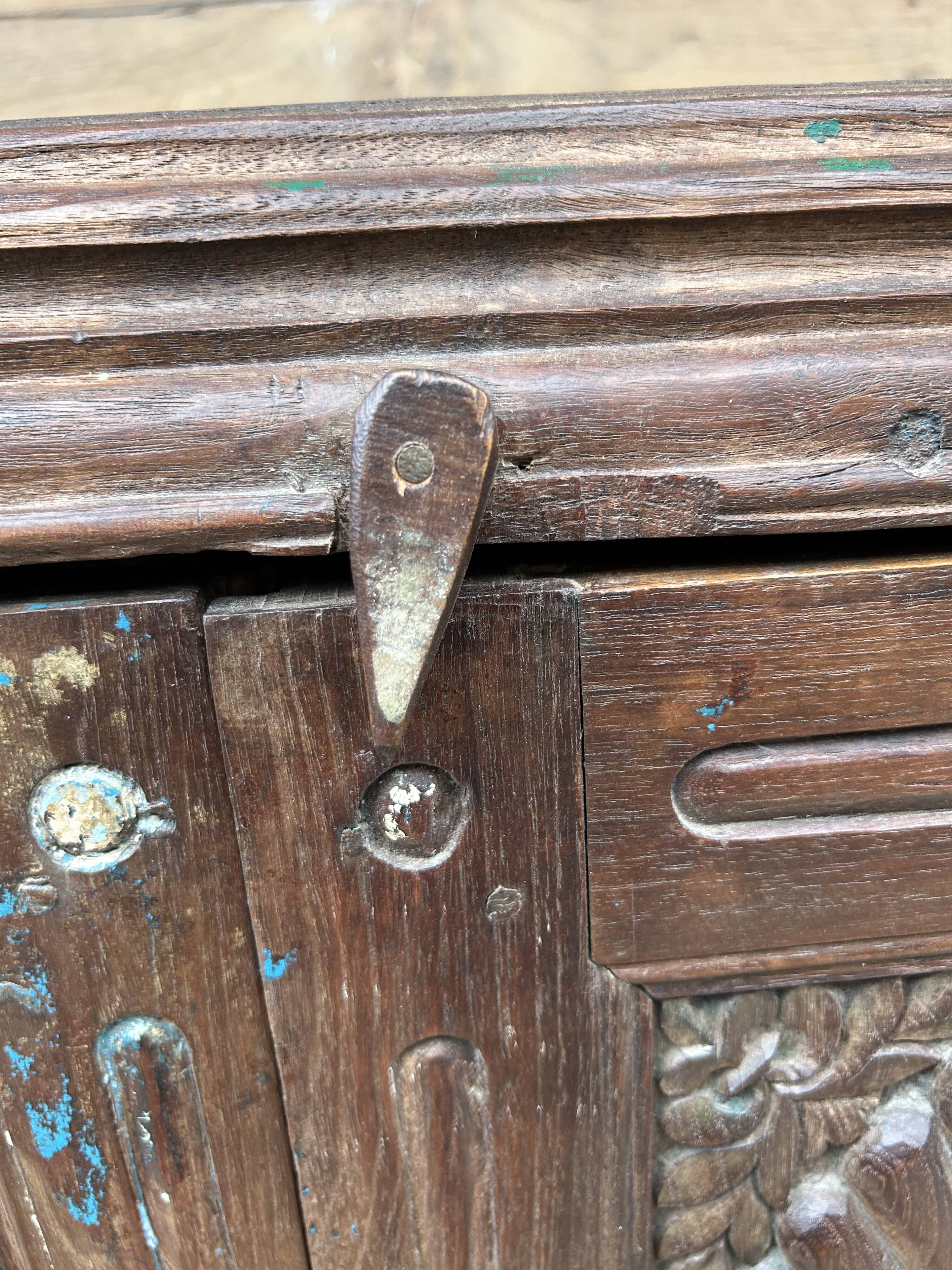 Bikaner wardrobe - Rajasthan, carved from Burmese teak.