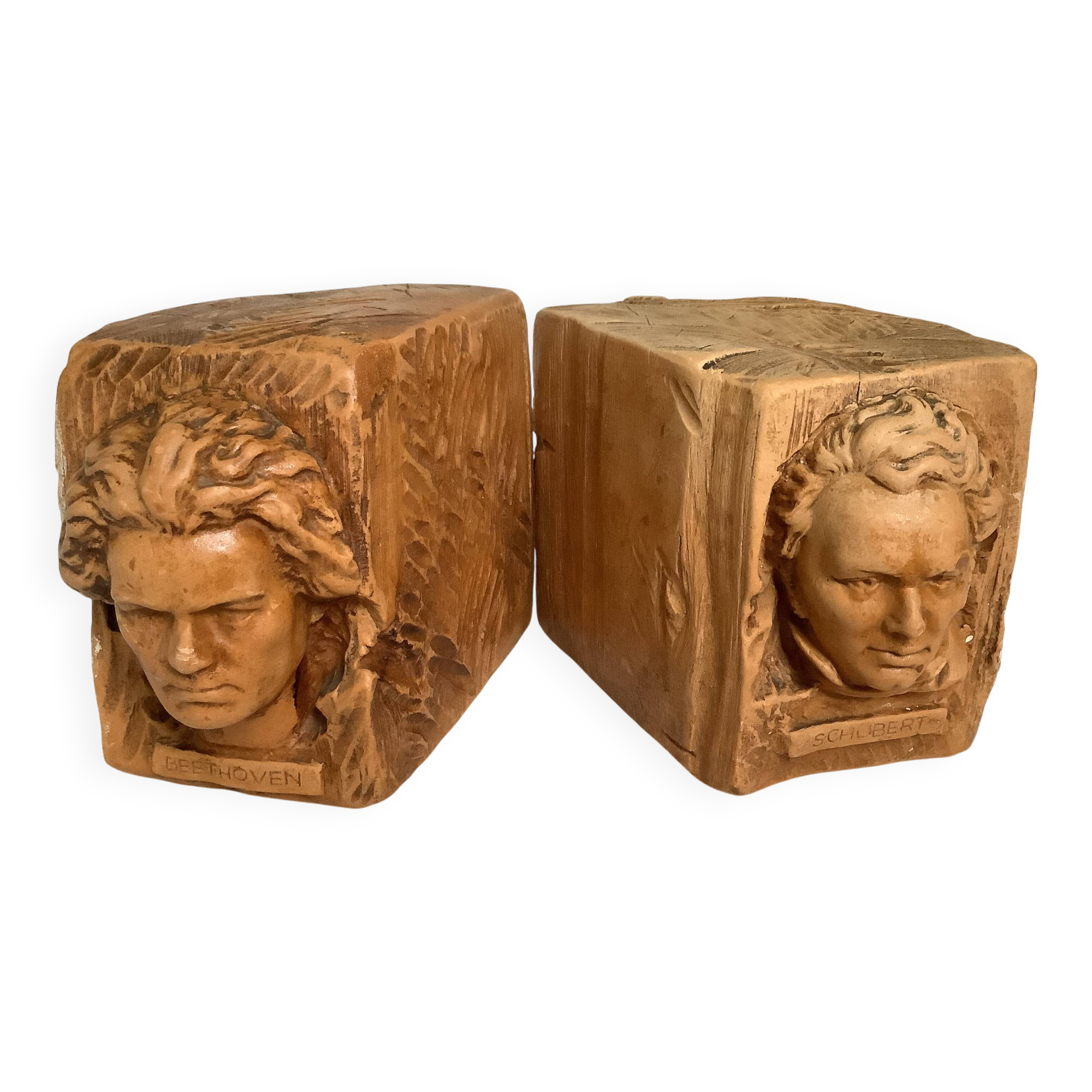 Pair of bookends musicians composers