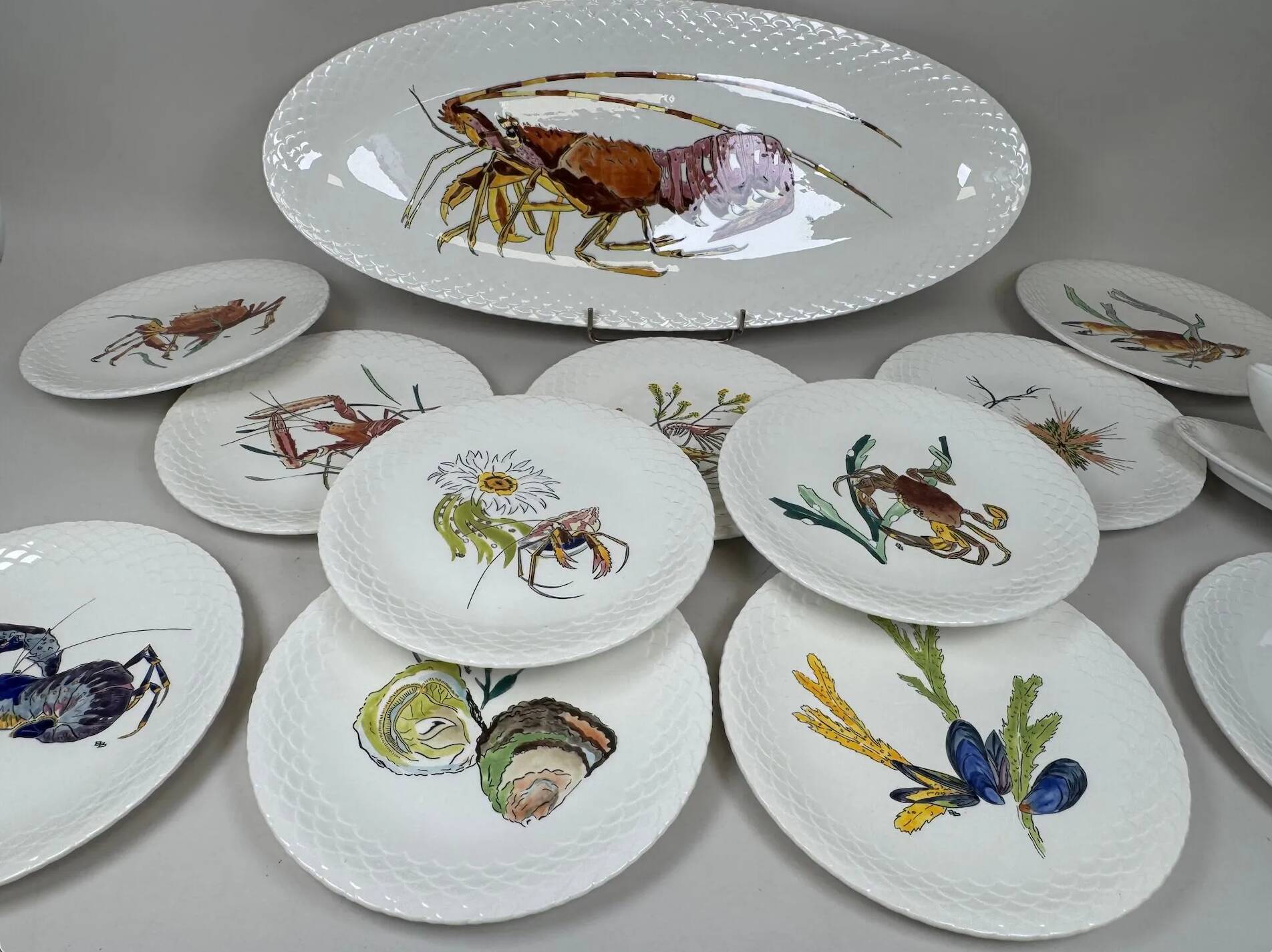 Gien Service de table modèle "Grands Crustacés"