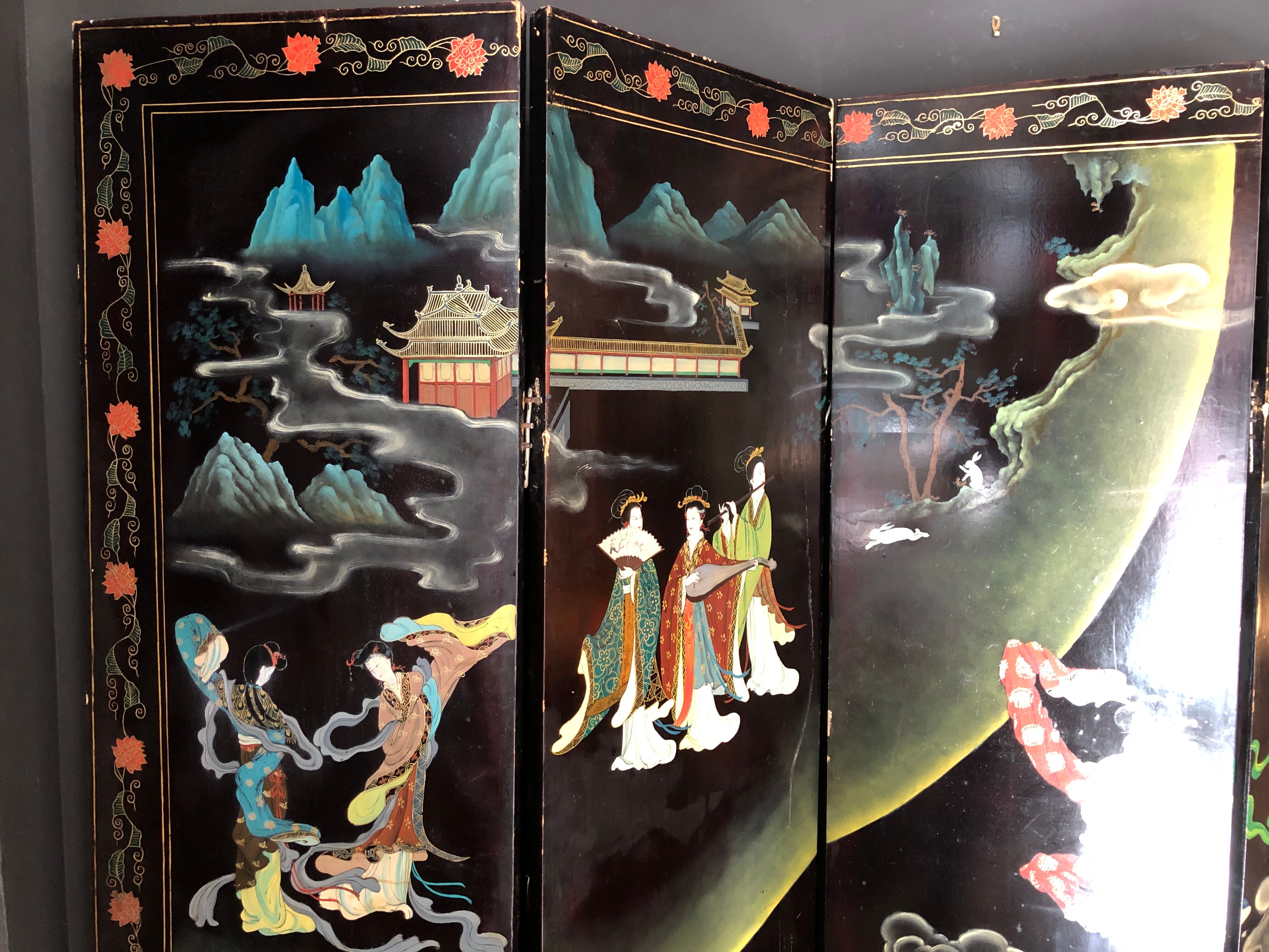 Chinese screen at the end of 19th