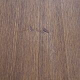 1960s table with teak veneer and glass top + extensions