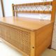 Banc coffre à jouets rotin