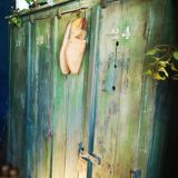 Vestiaire en bois vert