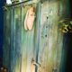 Vestiaire en bois vert