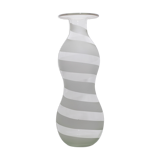 Vase soliflore verre transparent bande sablée