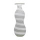 Vase soliflore verre transparent bande sablée