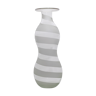 Vase soliflore verre transparent bande sablée