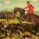 JL Lecoyer. "Fox hunting". Large format painting.