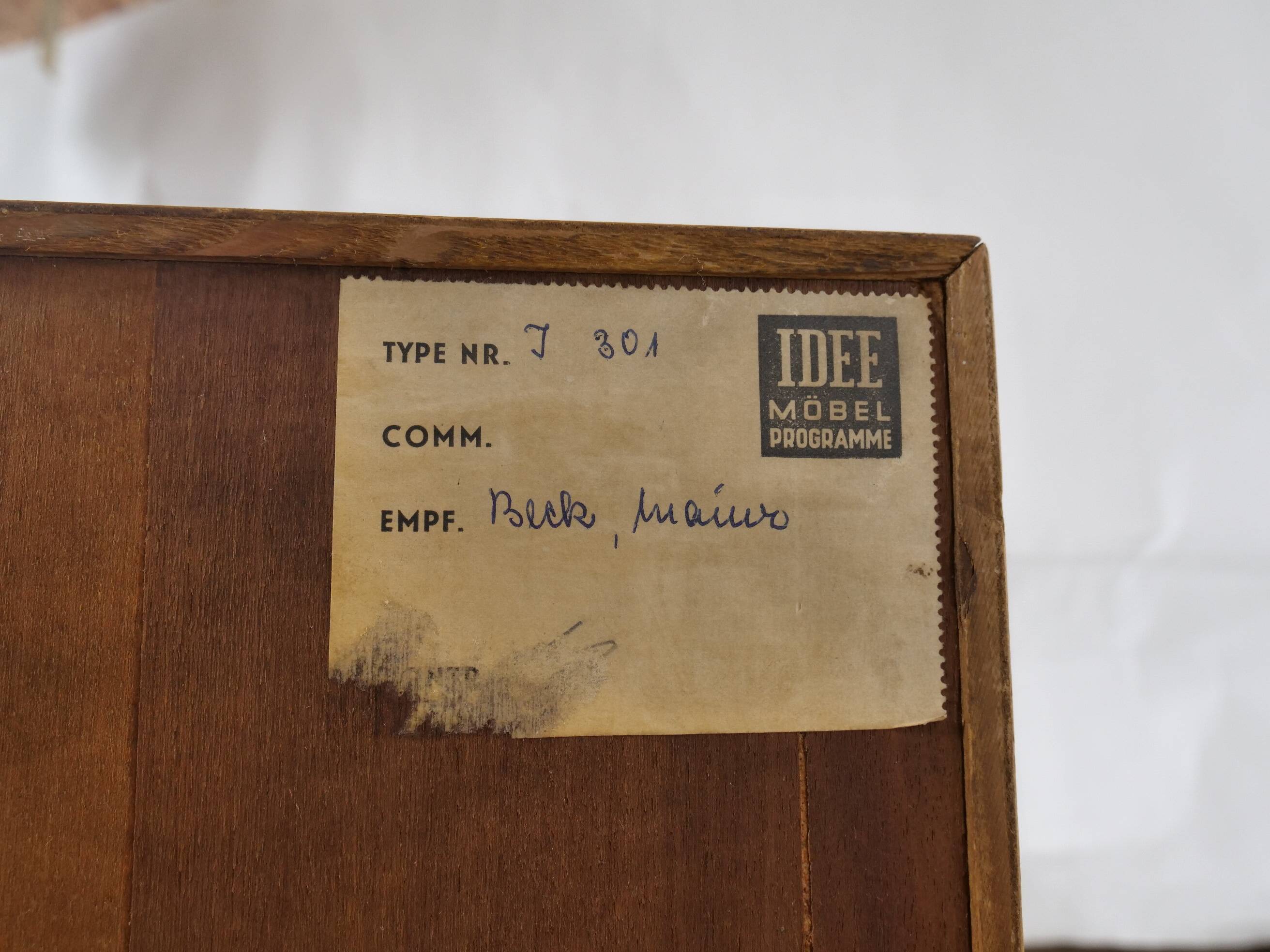 Erich Stratmann Sliding Door Sideboard 1960s Elm