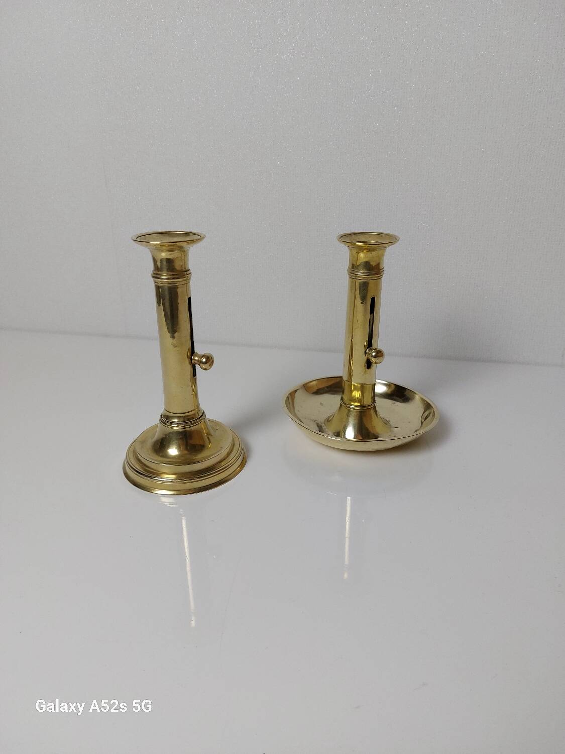 Pair of brass candlesticks