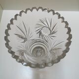 Chiseled crystal vase