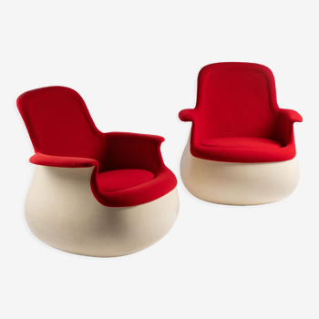 Pair of Culbuto Armchairs by Marc Held for Knoll