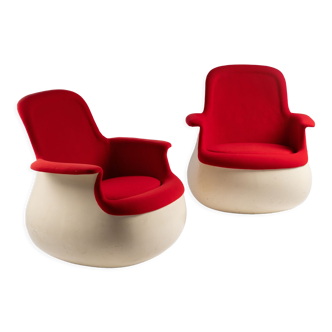 Pair of Culbuto Armchairs by Marc Held for Knoll