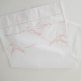 Old embroidered flat sheet for cradle