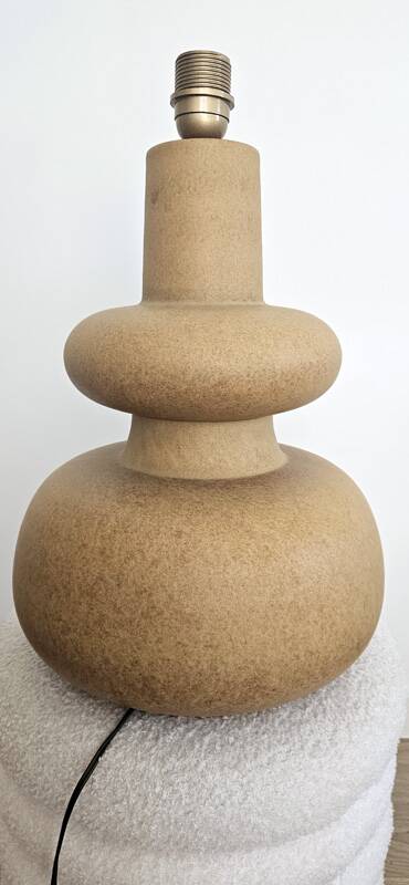 Large vintage textured ceramic lamp – totem design