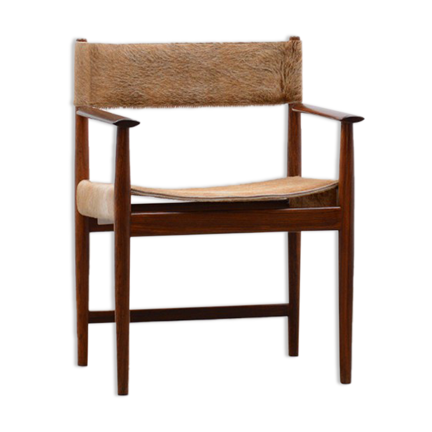Rosewood and cow hide chair by Kurt Østervig for Sibast, 60s Denmark.