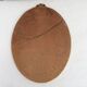 Miroir doré ovale en bois vintage fixation chenets métal d’origine dimension : H-45cm-L-33cm- Pr-2,5