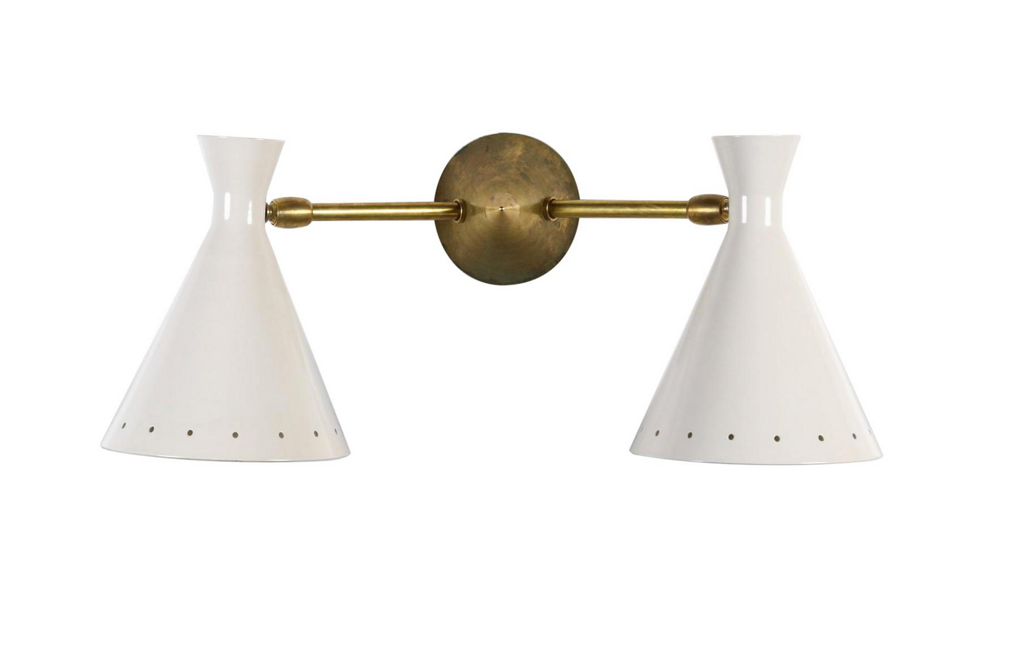 Italian wall lamp sconce double white